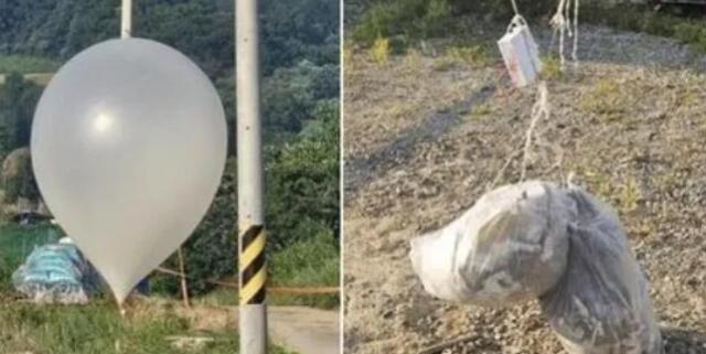 朝鲜称通过气球向韩国投放大量污物